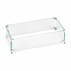30" Rectangular Glass Wind And Flame Guard | American Fire Glass