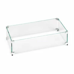 24" Rectangular Glass Wind And Flame Guard | American Fire Glass