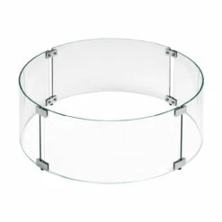 23" Round Tempered Glass Flame Guard | American Fire Glass