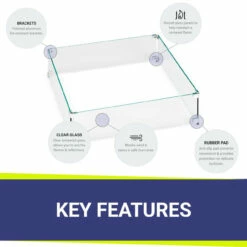 18" Square Glass Wind And Flame Guard | American Fire Glass -DIMPLEX Sales Store fg sqp 18 bubbles 56765.1615938625