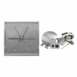 Stainless Steel Spur Burner - Square - Drop-In | Firegear
