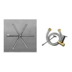 Match Light Stainless Steel Spur Burner - Square - Flat| Firegear