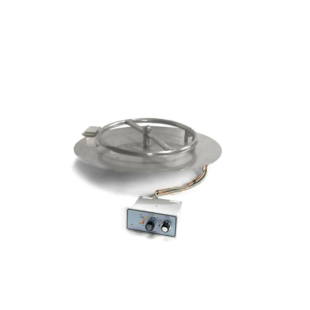 14 Inch Round Flat Pan Fire Pit Insert Push Button / Flame Sense- HPC 1 14 Inch Round Flat Pan Fire Pit Insert Push Button / Flame Sense- HPC