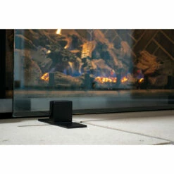 Manhattan Modern Freestanding Glass Fireplace Screen | AMS Fireplace -DIMPLEX Sales Store glass screen ams fireplace 2 web 89084.1574117834