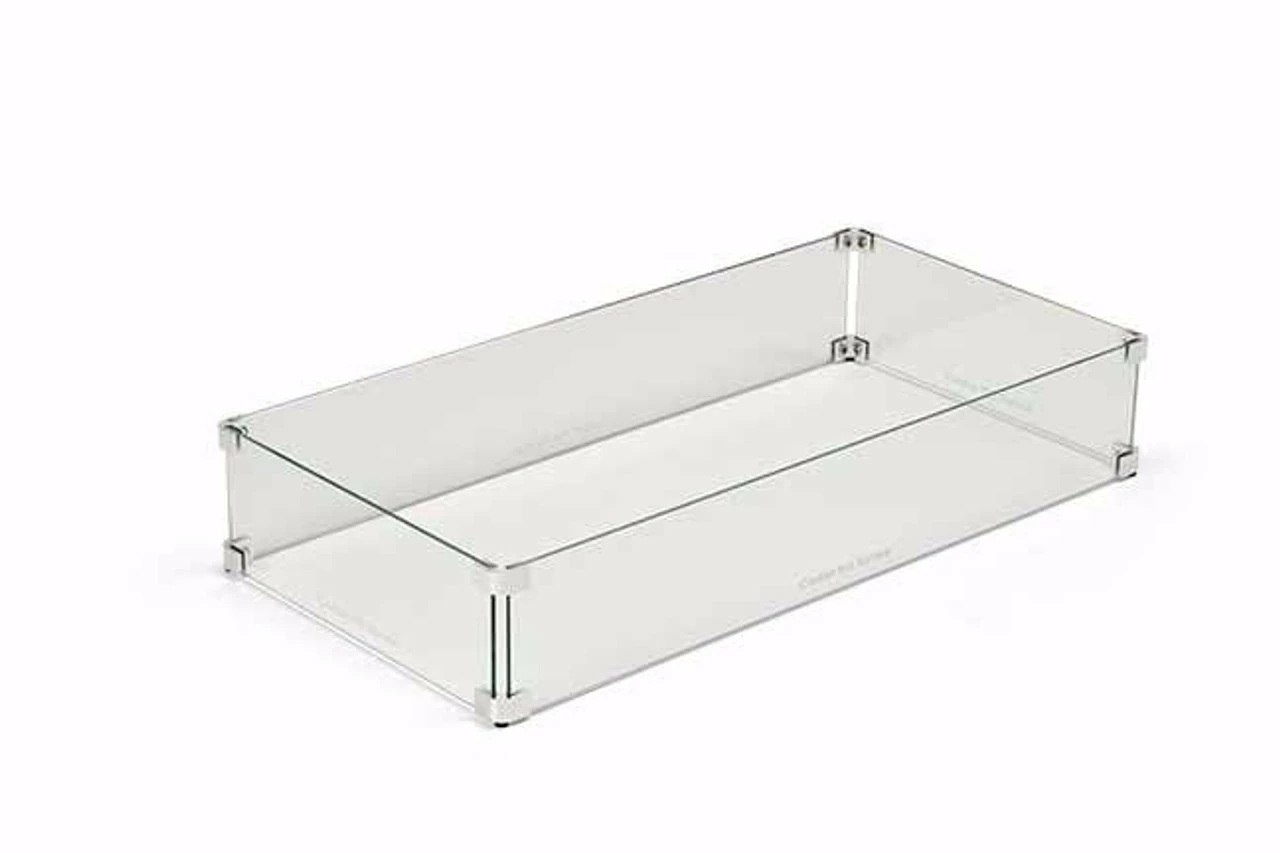 55 In X 15 In Linear Tempered Glass Wind Guard - HPC 1 55 In X 15 In Linear Tempered Glass Wind Guard - HPC