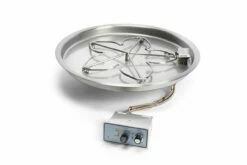19" Round Bowl Pan Fire Pit Insert Push Button / Flame Sense - HPC