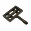 Square Knit Fireplace Key - Dark Bronze