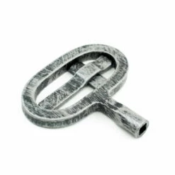 Oval Knit Fireplace Key - Brushed Pewter