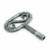 Traditional Fireplace Key - Brushed Pewter