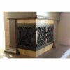 La Jolla Rectangular L-Shape Fireplace Door - Wrought Iron