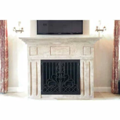 Lannister Rectangular Fireplace Door - Wrought Iron -DIMPLEX Sales Store lannister 42 fireplace door web3 43218.1574814975