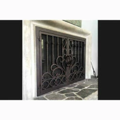 Lannister Rectangular Fireplace Door - Wrought Iron -DIMPLEX Sales Store lannister 42 fireplace door web4 59785.1574814976