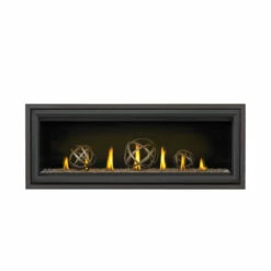 Vector 50" Single-Sided Linear Gas Fireplace - Napoleon -DIMPLEX Sales Store lv50 wrought iron globes black trim premium safety barrier web 67143.1638277151