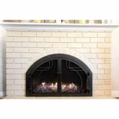 Mavericks Arched Fireplace Door - Wrought Iron -DIMPLEX Sales Store mavericks 46 fireplace door 2 46578.1582067251