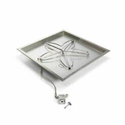 30" Square Bowl Pan Penta Burner Fire Pit Insert - Match Lit Ignition - HPC