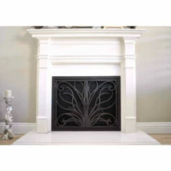 Napa Rectangular Fireplace Door - Wrought Iron
