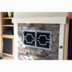 Ovation Rectangular Fireplace Door - Wrought Iron
