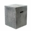 Natural Color Pewter Finish Square Propane Tank Cover - Concrete GFRC | AMS Fireplace