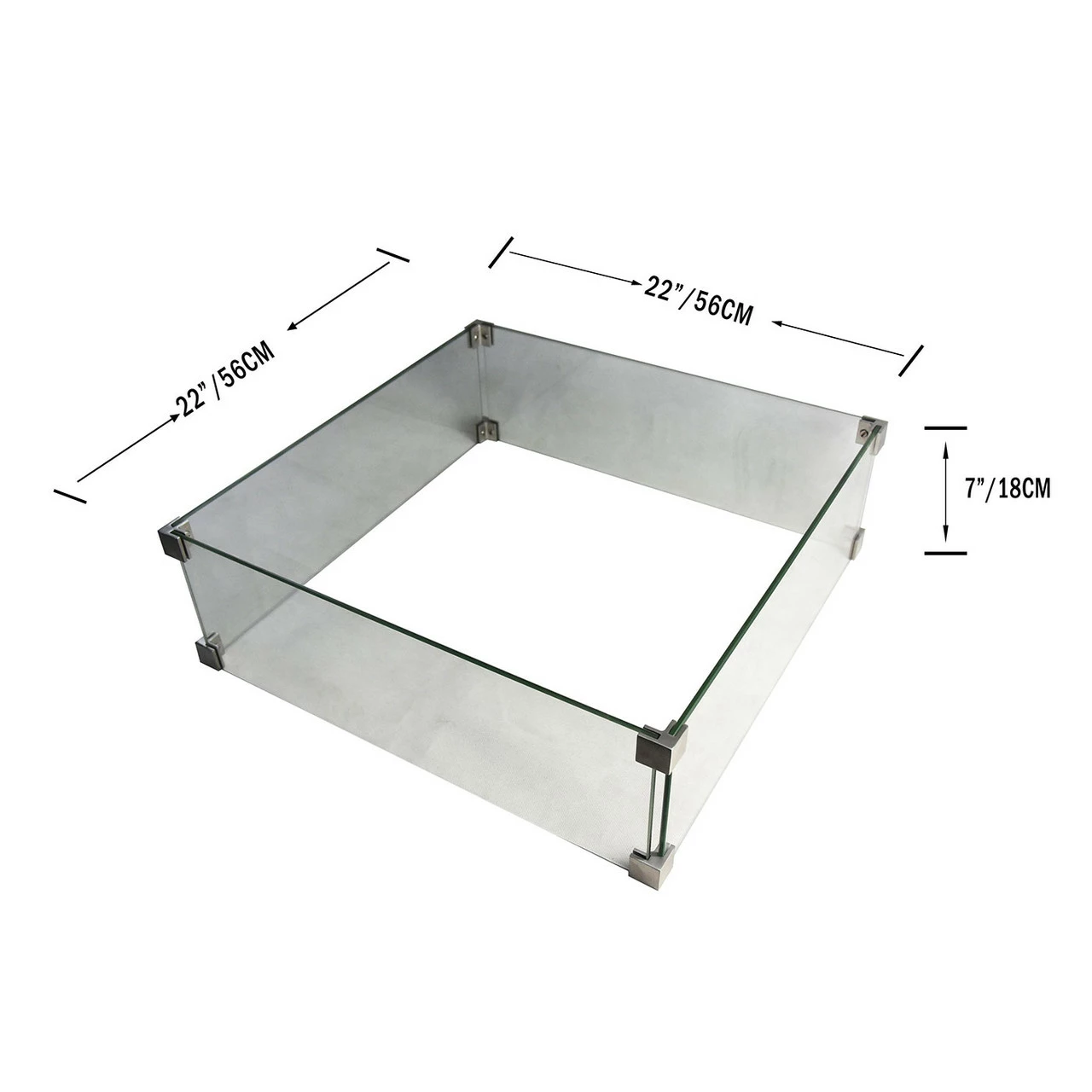 Elementi Square Wind Screen ONC05-004 2 Elementi Square Wind Screen ONC05-004 - Image 2