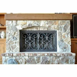 Rancho Santa Fe Rectangular Fireplace Door - Wrought Iron -DIMPLEX Sales Store rancho santa fe 9 rectangular fireplace door web5 05533.1581639697