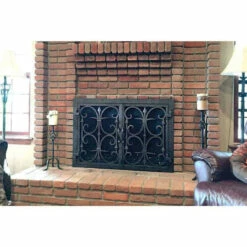 Rancho Santa Fe Rectangular Fireplace Door - Wrought Iron -DIMPLEX Sales Store rancho santa fe 9 rectangular fireplace door web8 75327.1581639697
