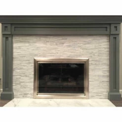 Reflections Rectangular Fireplace Door - Aluminum -DIMPLEX Sales Store reflection 28 web6 47542.1574881819