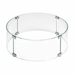 29" Round Tempered Glass Flame Guard American Fire Glass