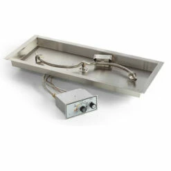 42 X 14 Inch S-Burner Rectangle Pan Fire Pit Insert Push Button / Flame Sense - HPC