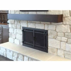 Santa Monica Rectangular Fireplace Door - Wrought Iron -DIMPLEX Sales Store santa monica 19 rectangular fireplace door web5 22129.1574881362