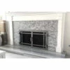 Santa Monica Rectangular Fireplace Door - Wrought Iron