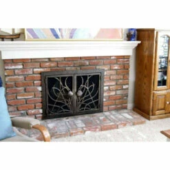 Saratoga Rectangular Fireplace Door - Wrought Iron -DIMPLEX Sales Store saratoga 16 rectangular fireplace door web5 28323.1574812996