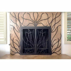Saratoga Rectangular Fireplace Door - Wrought Iron -DIMPLEX Sales Store saratoga 16 rectangular fireplace door web6 29580.1574812996