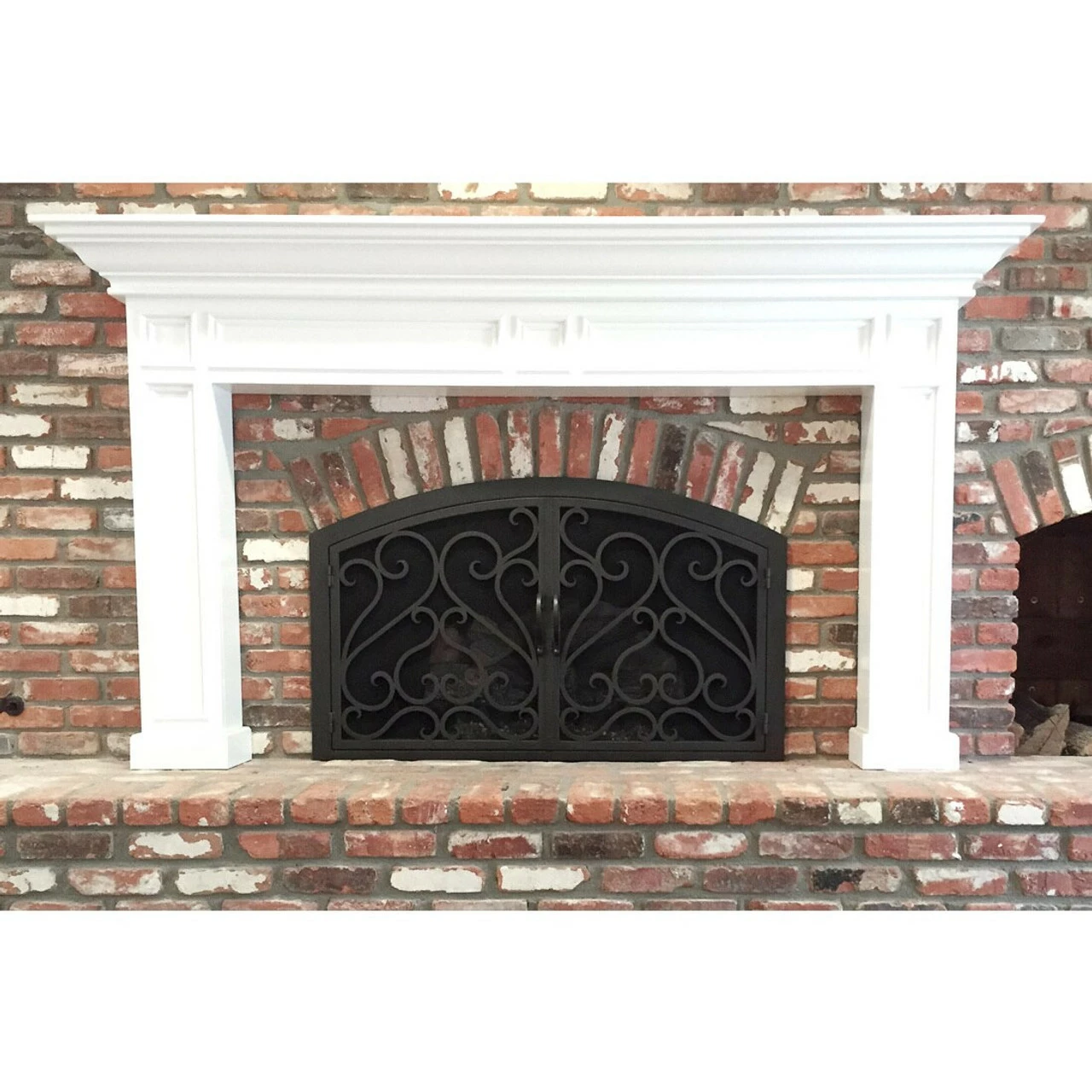 Sequoia Arched Fireplace Door - Wrought Iron 3 Sequoia Arched Fireplace Door - Wrought Iron - Image 3