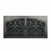 Sequoia Rectangular Inside Arched Fireplace Door - Wrought Iron