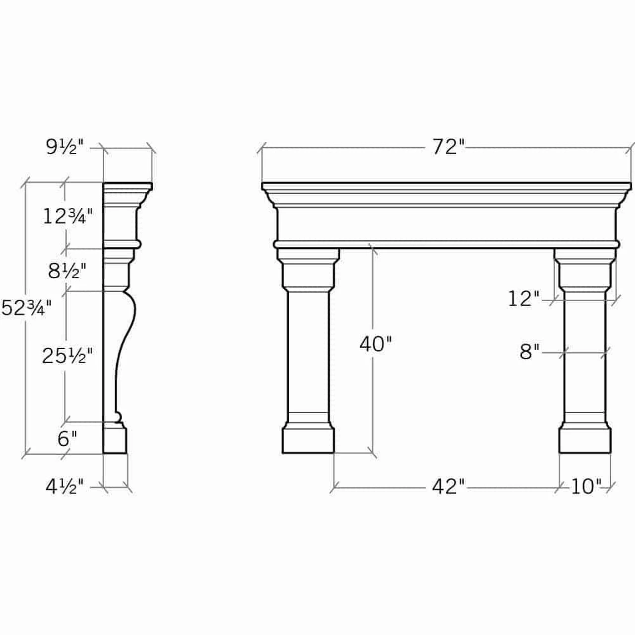 The Sofia - Concrete Fireplace Surround 3 The Sofia - Concrete Fireplace Surround - Image 3