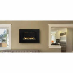 TWENTY6 - Solas Wall Mounted Direct Vent Linear Fireplace -DIMPLEX Sales Store solas twenty6 fireplace high gloss black web 19180.1567100051