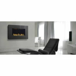 TWENTY6 - Solas Wall Mounted Direct Vent Linear Fireplace -DIMPLEX Sales Store solas twenty6 fireplace satin black surround web 38513.1567100051