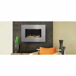 TWENTY6 - Solas Wall Mounted Direct Vent Linear Fireplace -DIMPLEX Sales Store solas twenty6 fireplace steel grey surround web 12966.1567100051