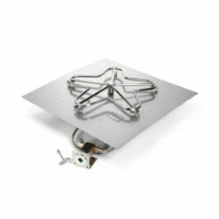 18" Square Flat Pan Penta Burner Fire Pit Insert - Match Lit Ignition - HPC