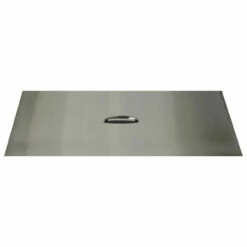 The Outdoor Plus 10" Wide Brushed Stainless Steel Rectangle Fire Pit Cover