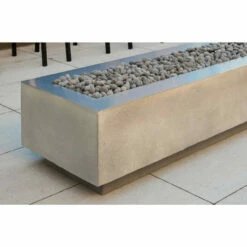Stainless Steel Top Overlay For Linear Gas Fire Pit Tables - The Outdoor Greatroom Company