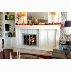 Stella Rectangular Fireplace Door - Wrought Iron -DIMPLEX Sales Store stella 17 fireplace door web2 34753.1575308167