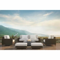 Tavola 3 Square Concrete Fire Pit 48" X 48" -DIMPLEX Sales Store tavola 3 fire table outdoor setting web 92076.1673909936