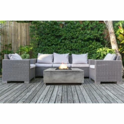 Tavola 3 Square Concrete Fire Pit 48" X 48" -DIMPLEX Sales Store tavola 3 fire table wood deck patio web 24496.1673909936