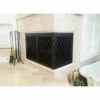Trabuco Rectangular L-ShapeFireplace Door - Wrought Iron