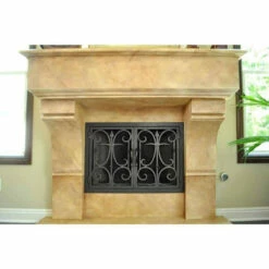 Triton Rectangular Fireplace Door - Wrought Iron -DIMPLEX Sales Store triton 8 rectangular fireplace door web2 63945.1574881649