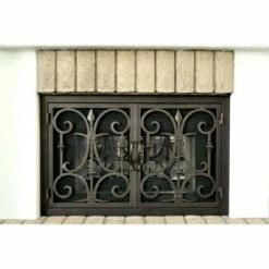 Triton Rectangular Fireplace Door - Wrought Iron -DIMPLEX Sales Store triton 8 rectangular fireplace door web5 59243.1574881649