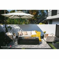 Elementi Plus Varna Marble Porcelain Fire Table