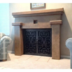 Valencia Rectangular Fireplace Door - Wrought Iron -DIMPLEX Sales Store valencia 2 02 web 53933.1581618201