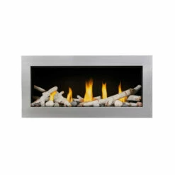 Vector 38" Single-Sided Linear Gas Fireplace - Napoleon -DIMPLEX Sales Store vector lv38 fireplace birch logs shorefire front stainless screen web 57799.1638277210